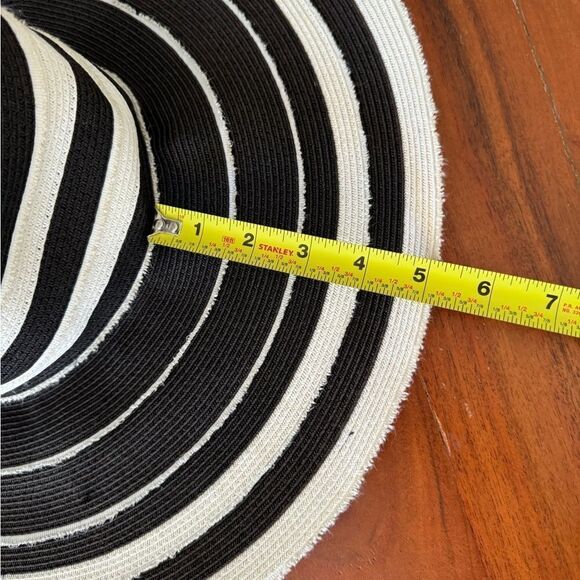 San Diego Hat Company 186046 Womens Stripes Sun Floppy Hat Black/White One Size main image 5